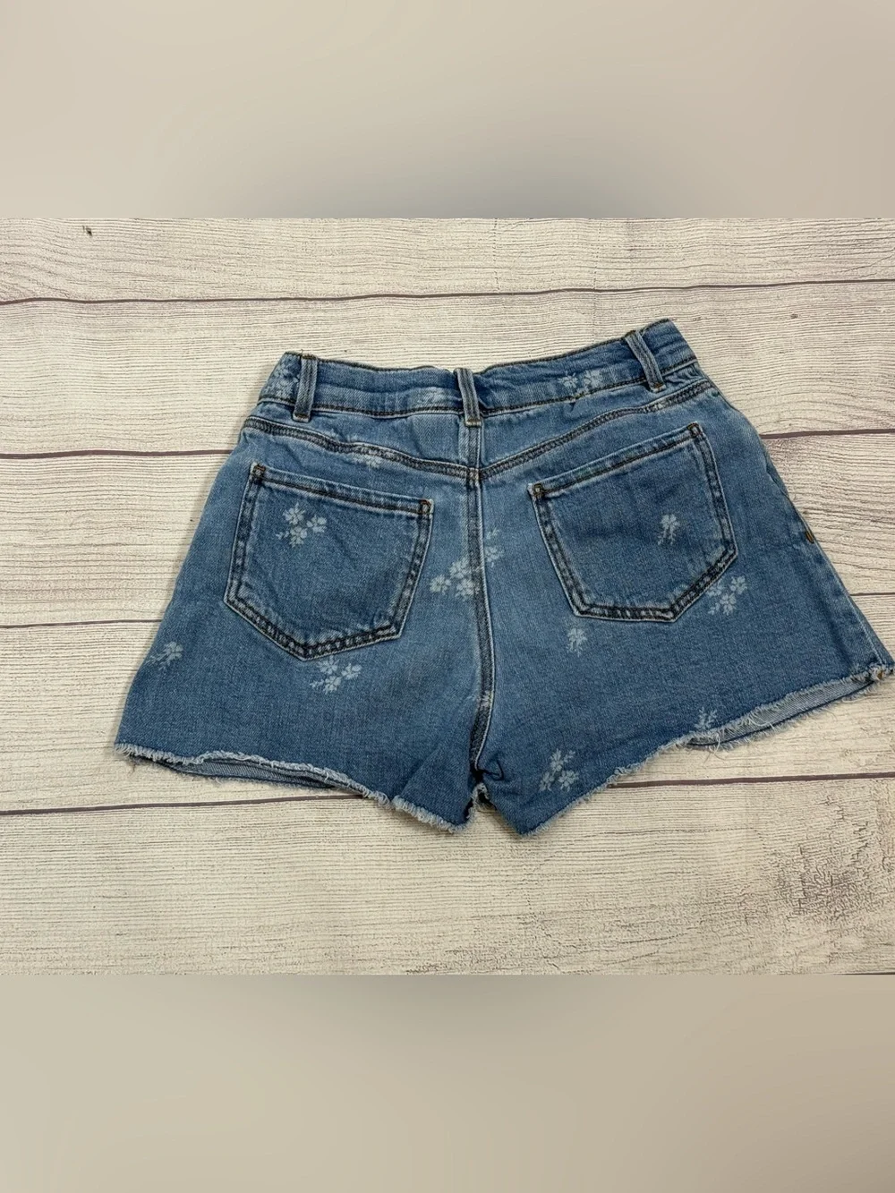 OshKosh B'gosh Blue Floral Denim Cutoff Shorts